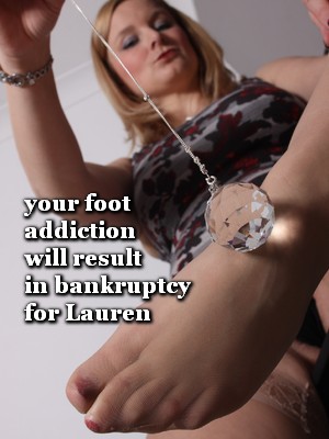 The thought of paying Lauren's feet makes your cock rock hard